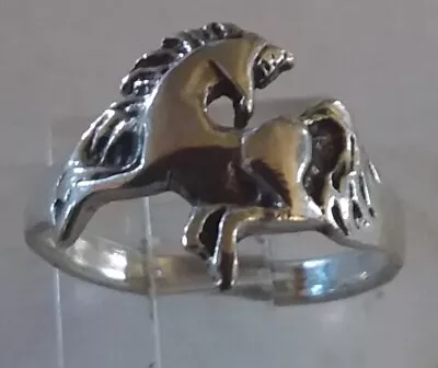 Pawn Shop Closeout Sterling Silver .925 Unicorn Ring Sz 5.25 • £9.02