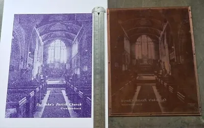 £7.50 • Buy Letterpress Printing Copper Plate - Church