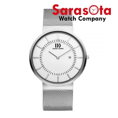 Danish Design IQ62Q986 White Dial Stainless Steel Quartz Classic Men's Watch • $85