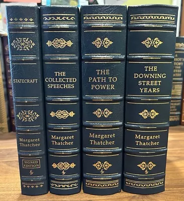 Easton Press: Signed MARGARET THATCHER 4 Vols Downing St Path 2 Power Statecraft • $1250