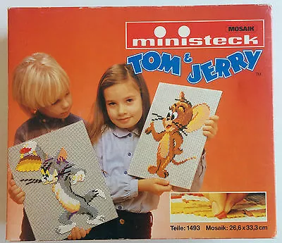Vintage Ministeck Mosaik Tom & Jerry 1493 047 (1983) MGM Used W/ Instructions • $21.85