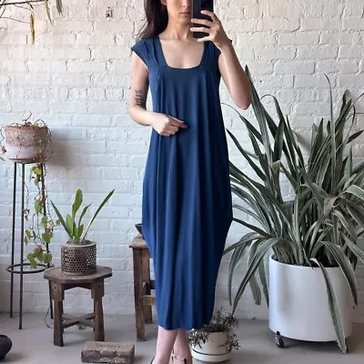 Yves Saint Laurent Vintage 00s (2008) Blue Draping Midi/maxi Dress Xs/s • $190