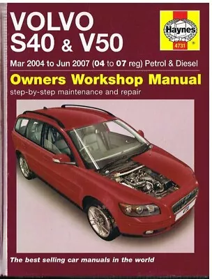 Volvo S40 Sal V50 Estate 1.8 2.0 2.4 Petrol 2.0 Diesel 04-07 Repair Manual *new* • $34.73