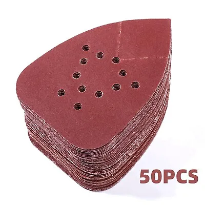 50PCS 60-220 Grit Mouse Sandpaper Sanding Pads For Black+Decker Sander • $14.79