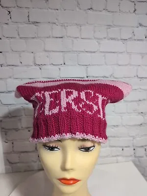 Pink Pussyhat SHE PERSISTED Knit Hat Women’s Protest March Beanie Wool • $28