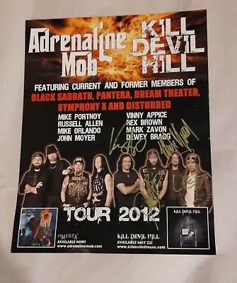 KILL DEVIL HILL SIGNED POSTER PANTERA DOWN Rex Brown Vinny Appice  CD LP COA • $137.03