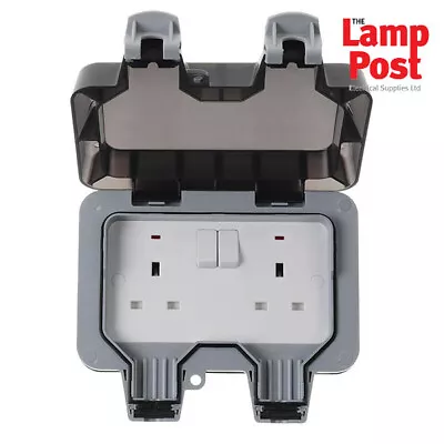 £13.19 • Buy BG WP22 Weatherproof Outdoor 2 Gang Twin Switched Double Socket IP66 13A