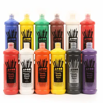 Ready Mix Poster Paint 18 Colours 600ml 5 Litre Bottles Bulk School For Kids NEW • £5.89