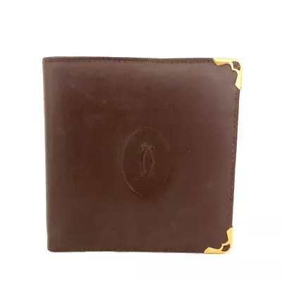 Must De Cartier Leather Bifold Wallet/9Y0620 • $1