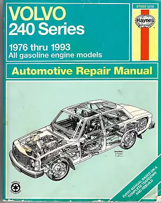 Haynes Volvo 240 Series 1976 Thru 1993 Automotive Repair Manual 270 • $14.95