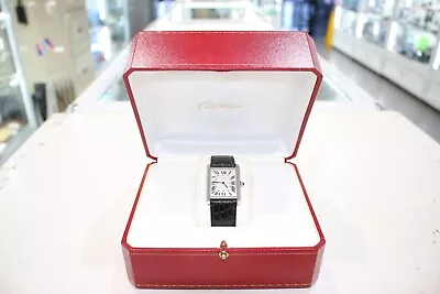 Cartier Silver Stainless Steel Tank Solo Quartz 3169 • $4499