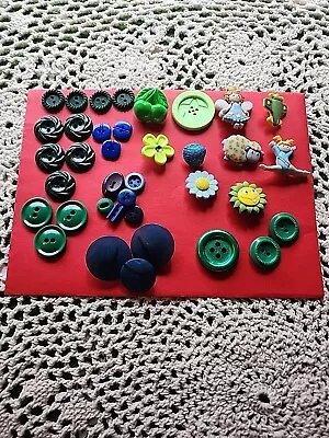 Rare Colorful Vintage Button Collection • $30