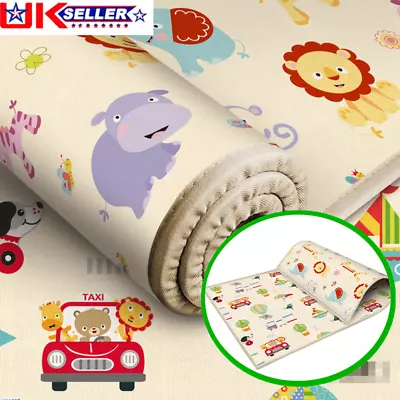 150cm X180 Cm Play Mat 2 Sided Kids Crawling Educational Soft Foam Picnic Carpet • £15.99