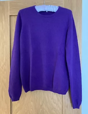 Ladies EWM 100% Cashmere Jumper Purple Size M Isle Collection • £11