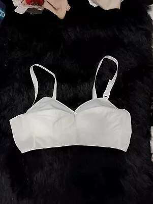 Vintage 60s Exquisite Form Bra Pin Up White Size 34B Circle 9502 Lingerie C9 • $12