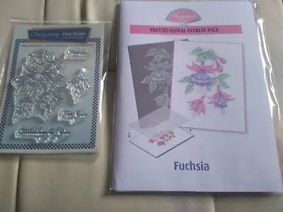 £9.95 • Buy Clarity Stamp Clear Stamps & Mask Set + Frosted Floral Overlay Pack, Fuchsia
