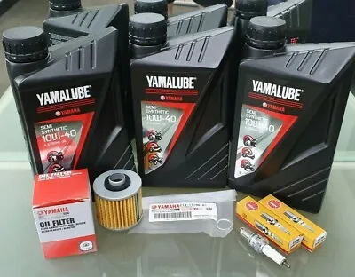 $175.99 • Buy Yamaha XVS650 VStar 650 Service Kit Oil Filter Spark Plugs Air Filter Yamalube