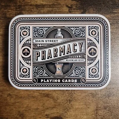 Meadowlark Pharmacy On Main Street Playing Cards New Sealed Deck In Vintage Tin • $74.66