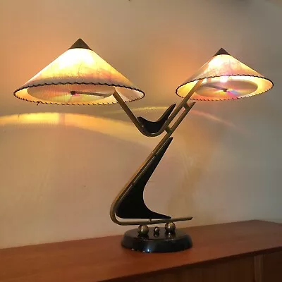 Majestic Luxcraft Duel Shade Table Lamp 1950's MCM • $2200