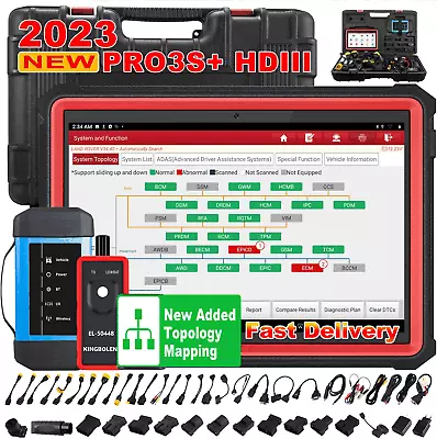 2023 LAUNCH X431 PRO3S + HDIII HD3 Car Heavy Duty Truck Diagnostic Scanner Tool • $1445