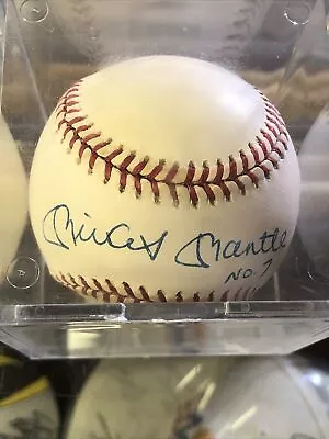 Mickey Mantle Signed With NO.7 Inscription Baseball With COA • $750