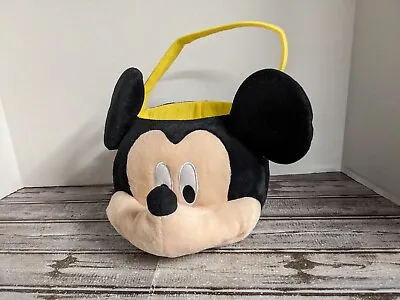 Disney Mickey Mouse Jumbo Plush Easter Gift Basket Halloween Tote 8x8 • $10