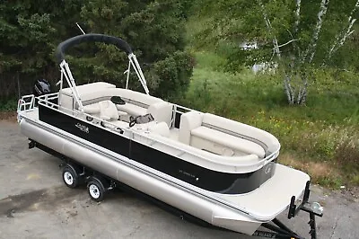 $31999 • Buy Priced Slashed -New 25 Ft  Pontoon Boat With 60 Hp And Trailer