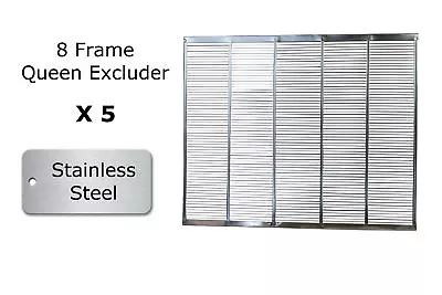 5 X 8 Frame Stainless Steel Metal Bound Queen Bee Excluder -Beekeeping Beehive • $99.90