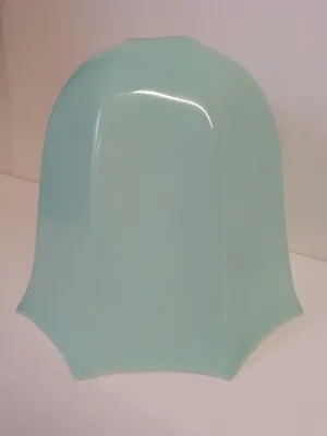 Unusual Vintage Aqua Blue Art Deco Umbrella Shaped Opaque Glass Light Shade • $44.20