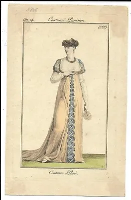 Journal Des Dames Et Des Modes  Regency Fashion Plate  Parisien  1805    688 • £22.99