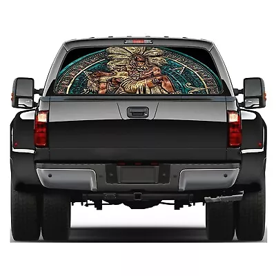 Maya Warrior Mexican Culture Pattern Truck Rear Window Perforated Decal Sticker6 • $69.99