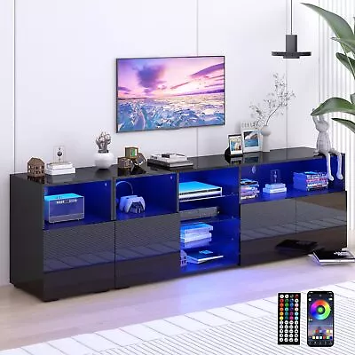 63 /78.8  High Glossy LED TV Stand Cabinets Entertainment Center For 70 /85  TV • $173.89