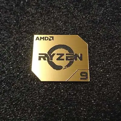 AMD RYZEN 9 Cpu PC Logo Label Decal Case Sticker Badge Gold [428g] • $3.69