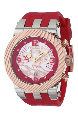 Mulco Women's Swiss Quartz Chronograph Watch With Red Silicone Strap MW5-2365-06 • $350