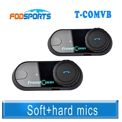 2x TCOM VB Motorcycle Helmet Bluetooth Intercom 800m Communication For 3 Riders • $92