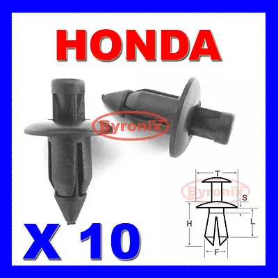 £3.25 • Buy HONDA FAIRING PANEL TRIM CLIPS RIVETS FASTENERS 6mm X10