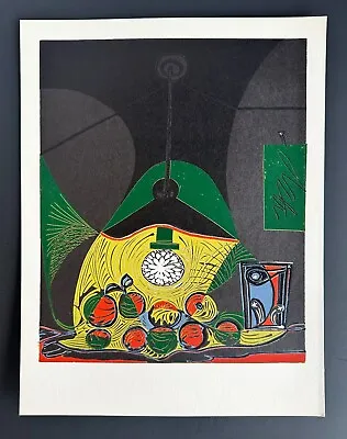 Authentic Pablo Picasso Linocut Print - 'Still Life Fruit With Hanging Light' • $39.99