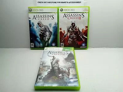 Xbox 360 Game Lot Bundle - Assassin's Creed 1 2 3 - Complete Tested Working • $15.99