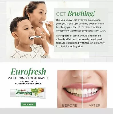 💥FARMASi💥 Eurofresh Whitening Toothpaste W Aloe Vera And Miswak 💕FREE SHIP💕 • $18