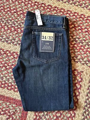 J.Crew 770 Straight Fit Jeans Mens Slight Taper Leg Zipper Fly 5 Pocket Denim • $11.11