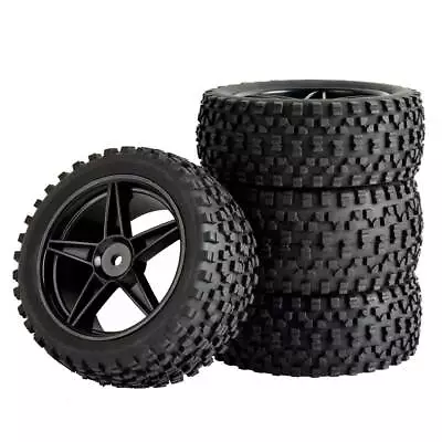 Buggy Wheels Tires Rim 12mm Hex For 1/10 HSP HPI Traxxas Tamiya RC Off Road Car • $24.98