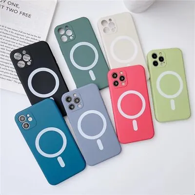 Case For Apple IPhone 15 14 13 12 11 Pro Max Shockproof Magnetic Silicone Cover • £2.85