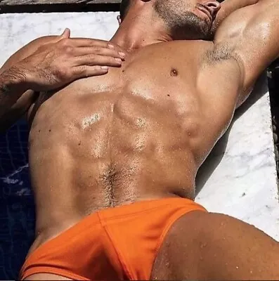 $37.97 • Buy Men's Classic Pure Orange 1  Solar SPEEDO Swimwear! Authentic And Genuine.