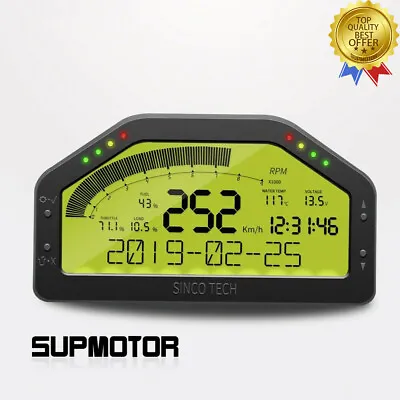 DO903 Race Dash Display OBD2 Bluetooth Dashboard LCD Screen 9000RPM For 12V Car • $343.82