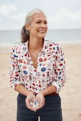 Seasalt Women's - Natural Larissa Organic Cotton Shirt (GOTS) - Regular - Shell  • £34.46