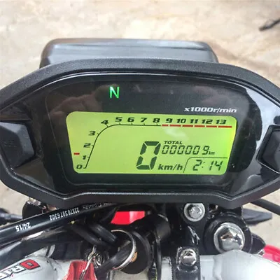 DC12V Motorcycle Digital LCD Backlight Odometer Speedometer Tachometer Gauge #02 • $41.79