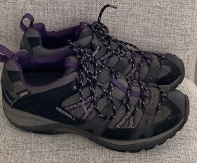 Merrell Women Siren Sport Gore-tex Black/Perfect Plum Walking Shoes Size 6 • £18.99