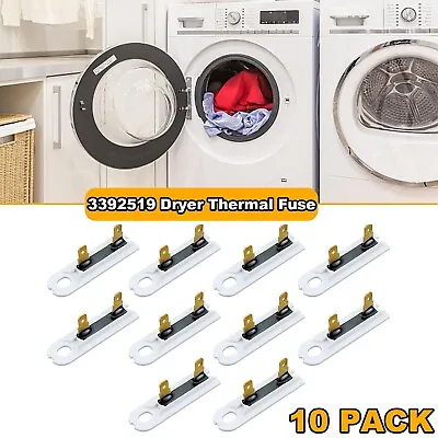 $5.99 • Buy 3392519 Dryer Thermal Fuse For Kenmore And Whirlpool Dryers (10 PACK)