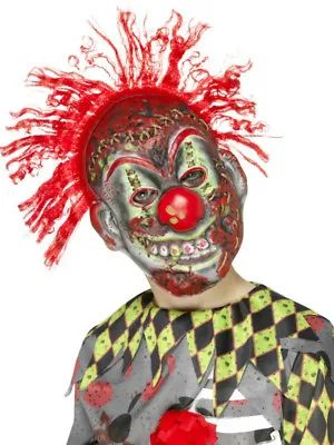 $14.97 • Buy Smiffy's Child Twisted Clown EVA Halloween Costume Mask With Crazy Red Hair