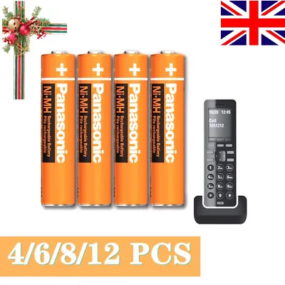 Panasonic 550mAh AAA NI-MH Rechargeable Battery 1.2V Cordless Phones Batteries • £21.27